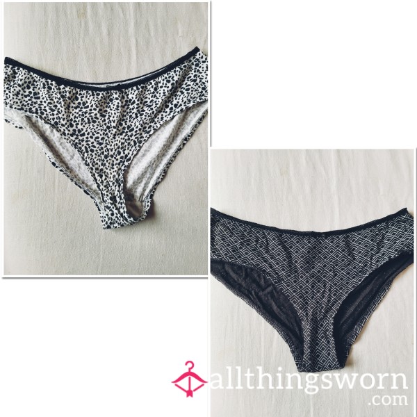 Worn Pattern Cotton Short Panties