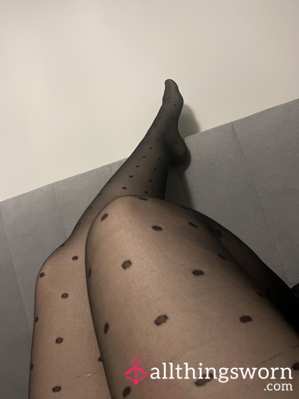 Worn Patterned Tights