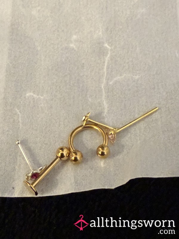 Worn Piercing Jewellery - Septum, Nose, Tragus, Conch & Belly Bars💎