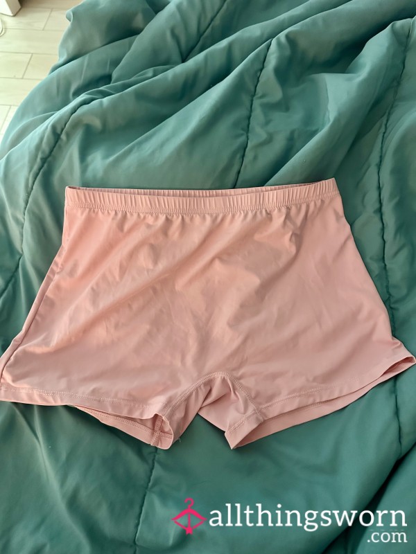 Worn Pink Boyshort Underwear