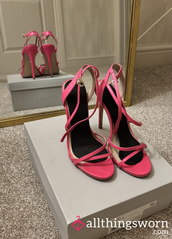 💗 Worn Pink Carvela Strappy Stiletto Heels – Size 5 💗
