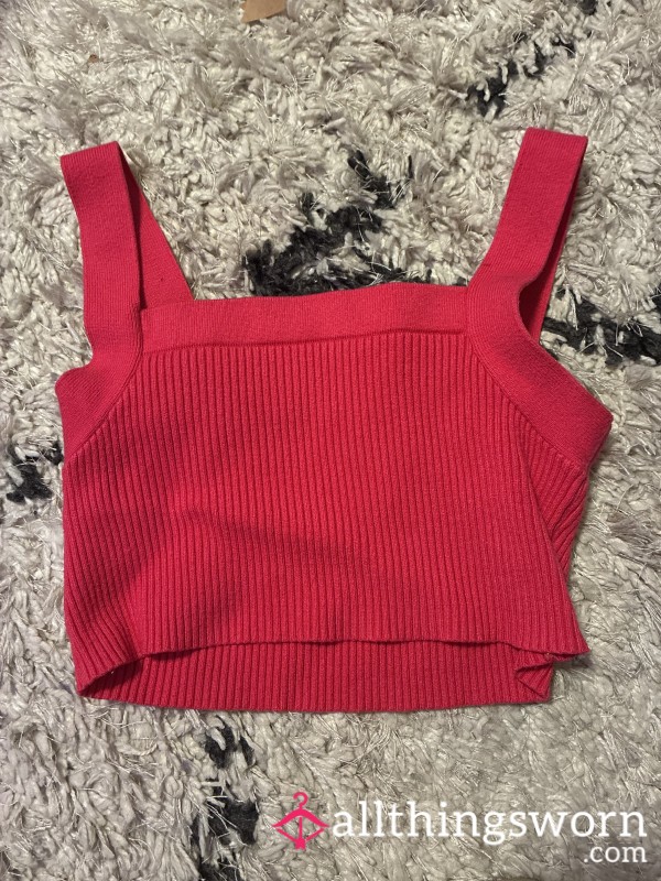 Worn Pink Crop Top