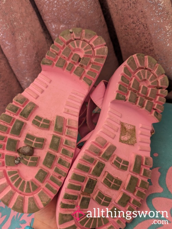 Worn Pink Sandals” From My Filthy Feet To Your Fantasy