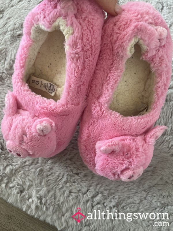 Worn Pink Slippers
