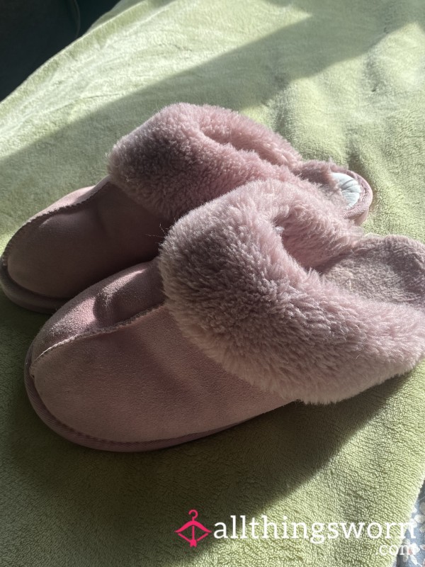 Worn Pink Slippers