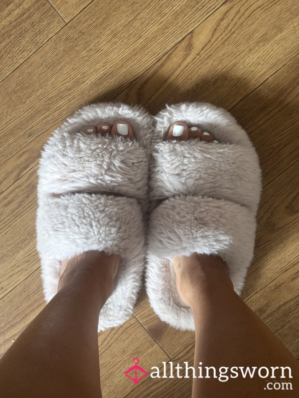 Worn Pink Slippers – Spoiled & Used Just For You