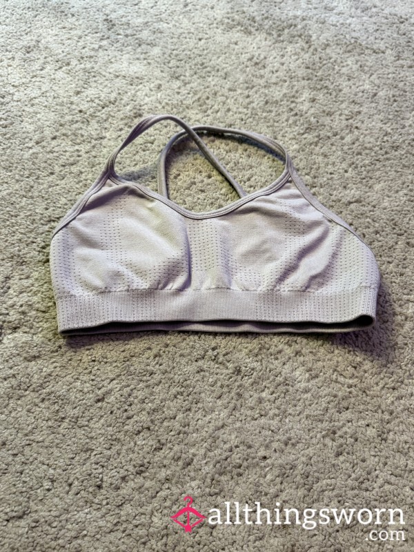Worn Pink Sports Bra