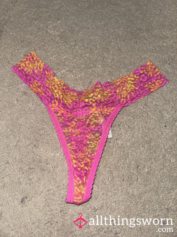 Worn Pink Thong