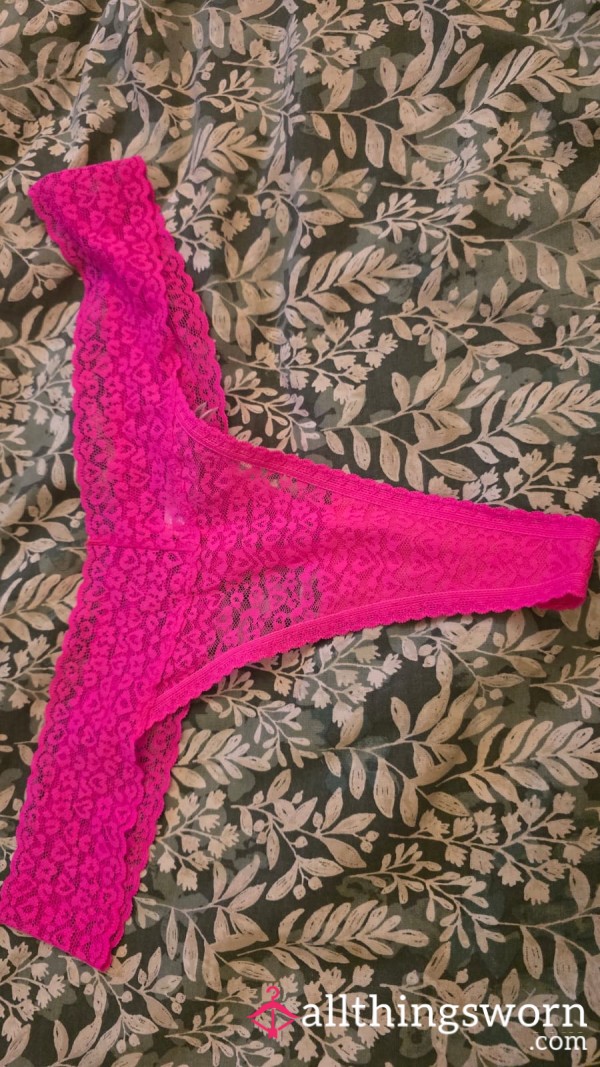 Worn Pink Thong