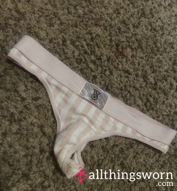 Worn Pink Thong