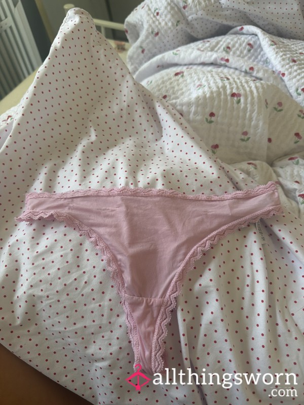 WORN PINK THONG ( Not Lace )