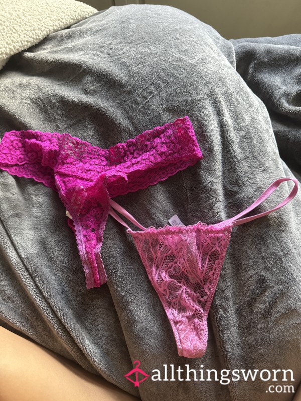 Worn Pink Thongs