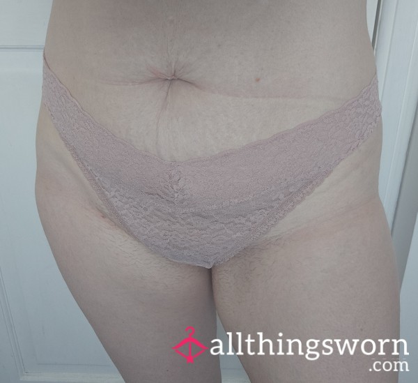Worn Pinky Lace Thong