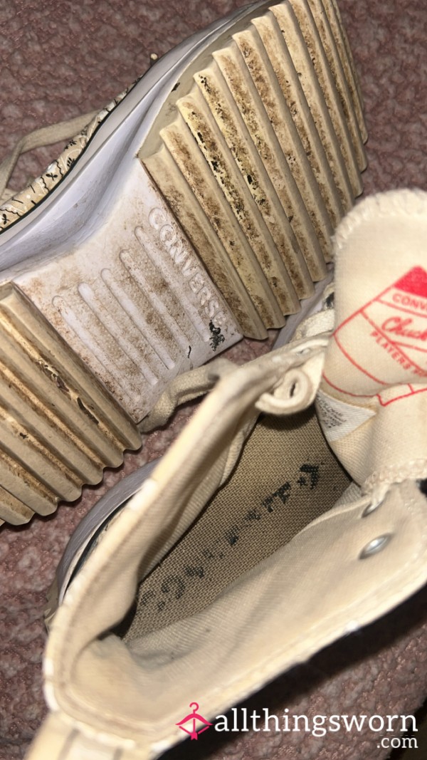 Worn Platform Converse