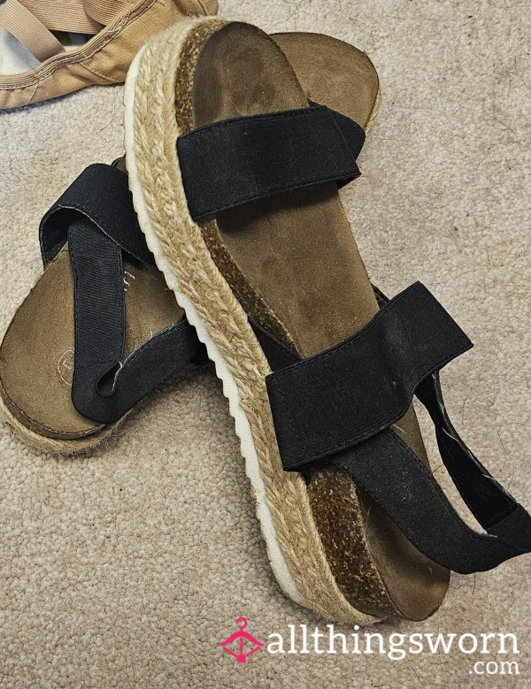 Worn Platform Sandals