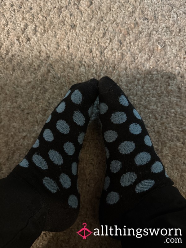 Worn Polka Dot Size 8 Shoe