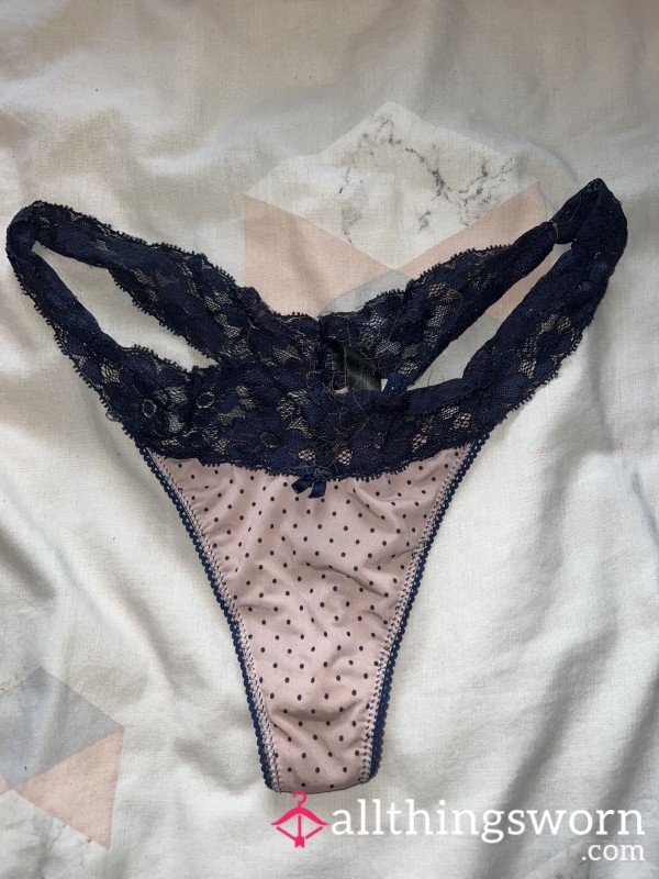 💙🎀  Worn Polka Dot Tease 🎀💙