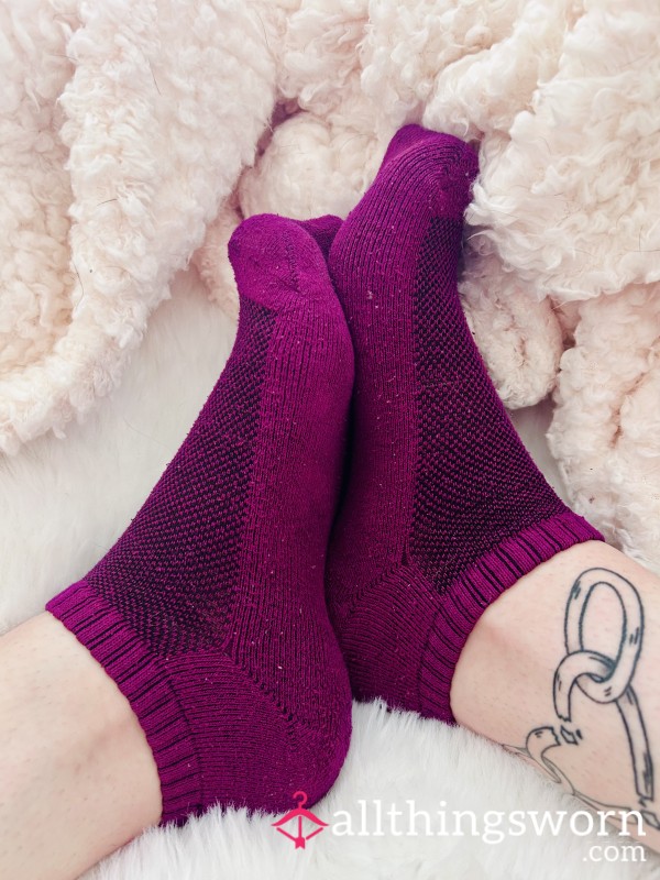 Worn Purple Ankle Socks – Worn Just For You