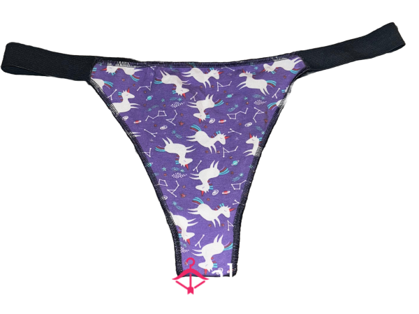 Worn Purple Unicorn Thong