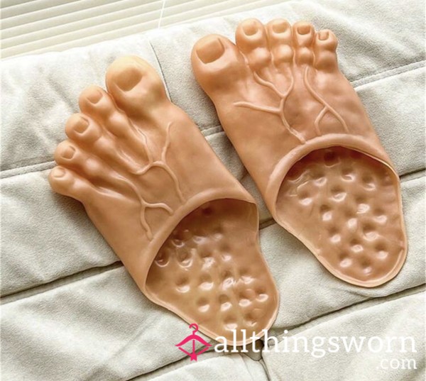 Worn PVC Foot Shaped Slippers