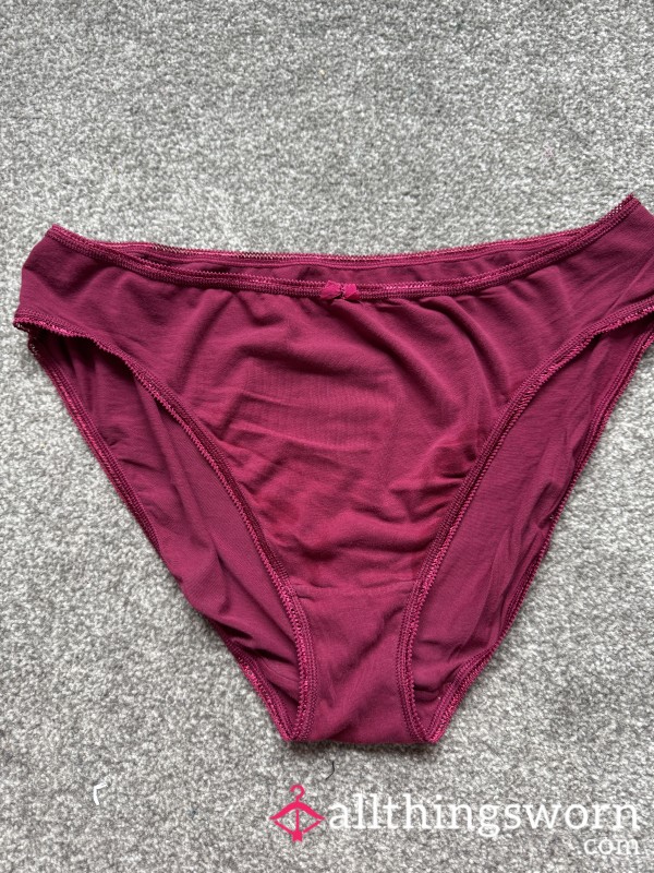 ❤️‍🔥 Worn Red Cotton Panties – Full Coverage, Full Scent ❤️‍🔥