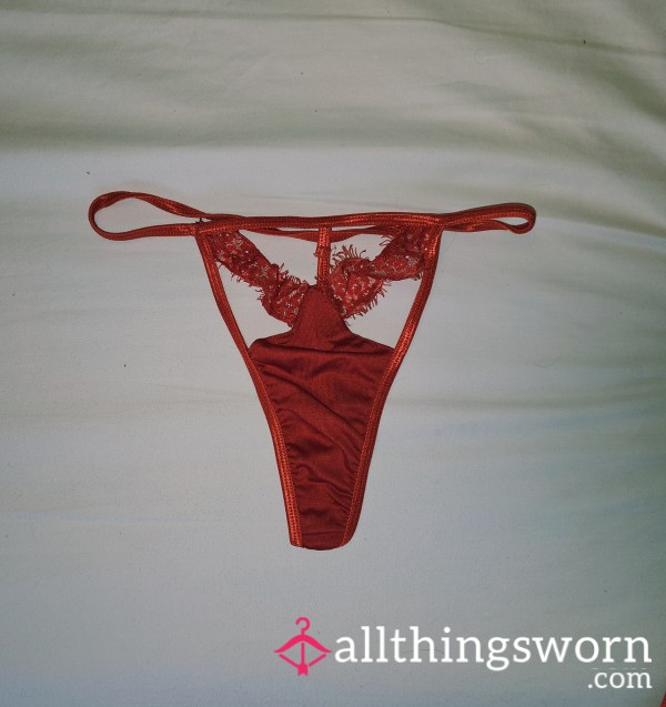 ❤️Worn S**y Red G-String