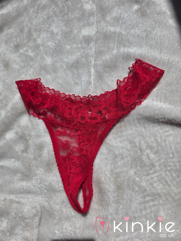 Worn Red Lace Thong From Nurse_Eden
