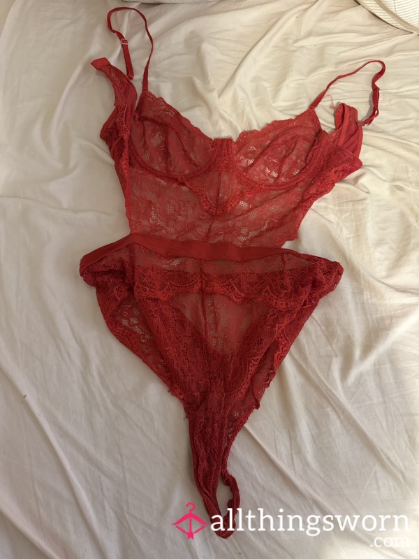 Worn Red Lingerie