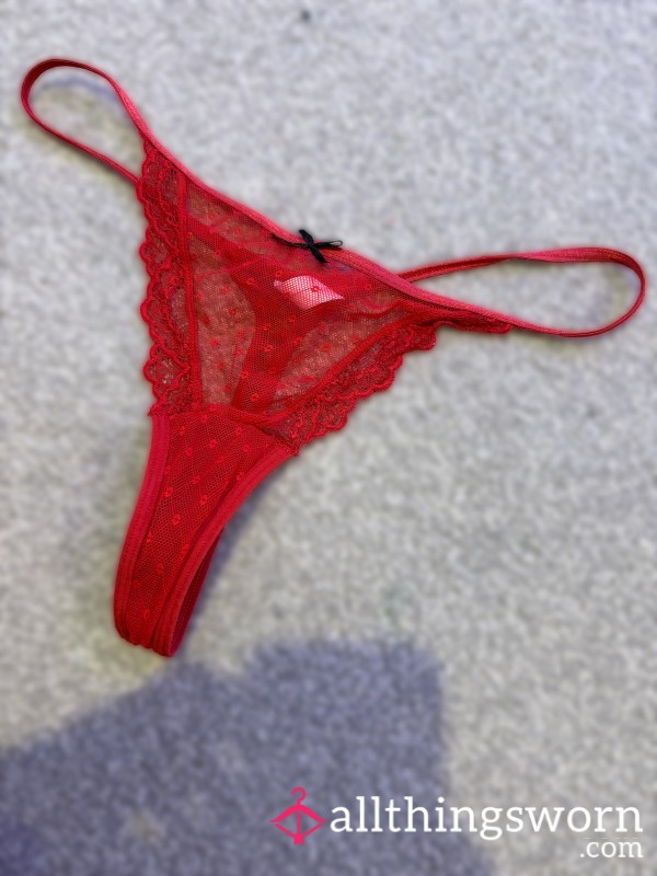 Worn Red Thong