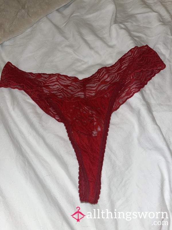 Worn Red Thong
