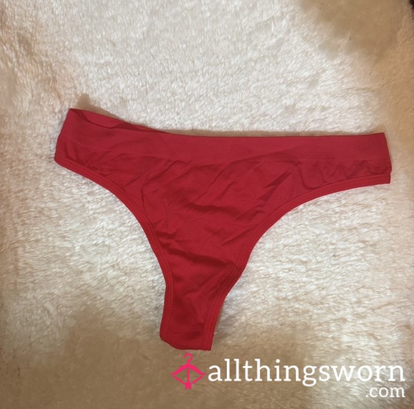Worn Red Thong