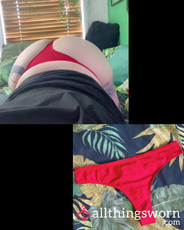 Worn Red Thong ❤️