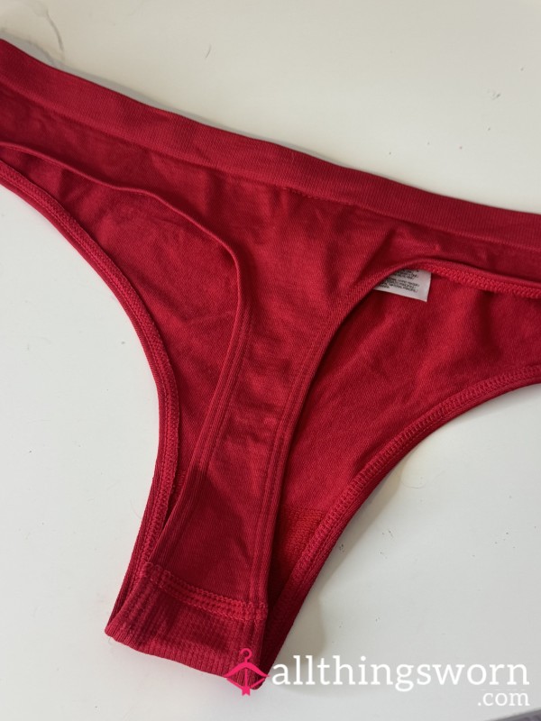 Worn Red Thong