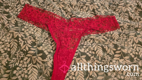 Worn Red Thong