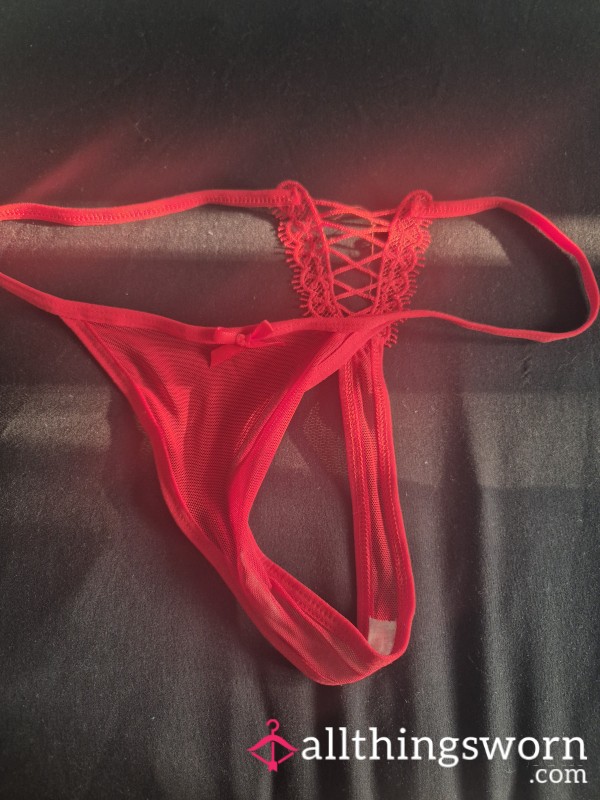 Worn Red Thong