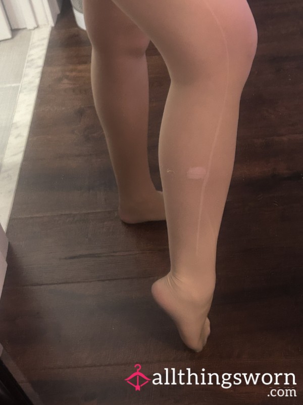 Worn Ripped Pantyhose