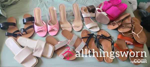 Worn Sandals, Flip Flops, Slides