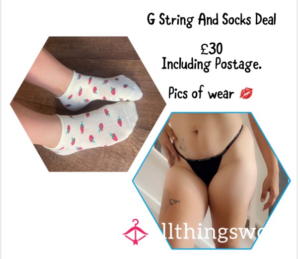 Worn, Scented And Fresh Off Of Me. G -String And Socks