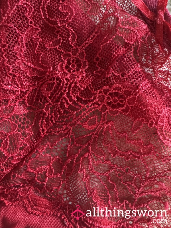 Worn Seductive Red Panties ❤️
