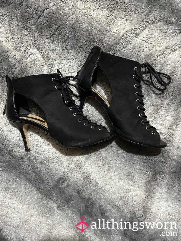 Worn S**y Open Toe Heels