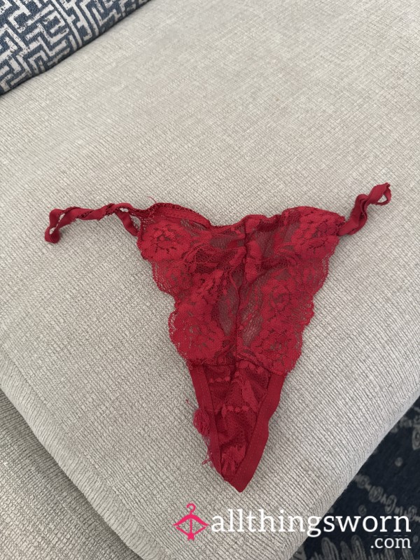 Worn S**y Red Thong
