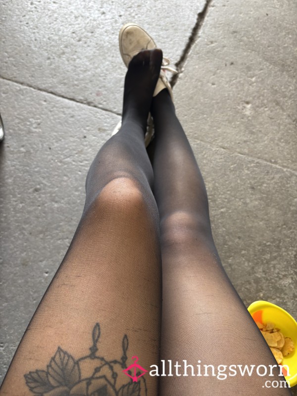 🖤 WORN SHEER BLACK TIGHTS — Elegant, Intimate & Deliciously Personal 🖤