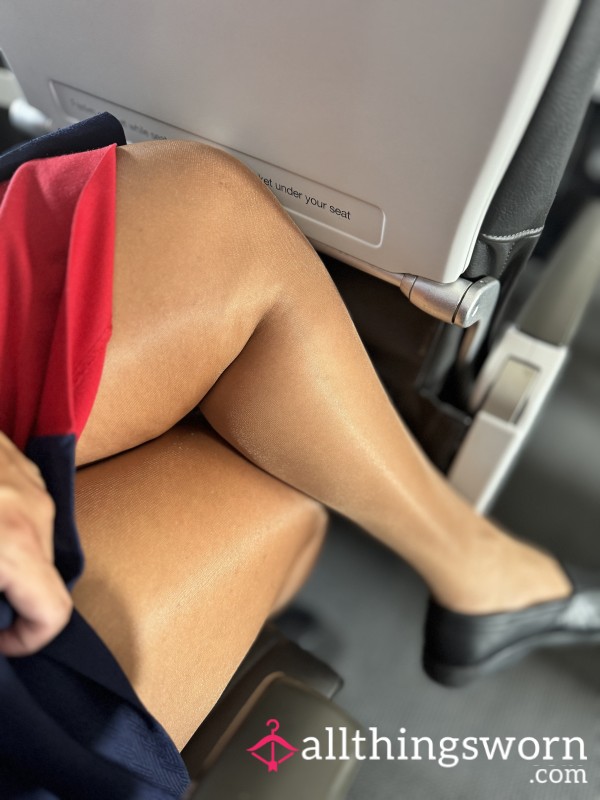 Worn Sheer Nude Tights. Soft, Sensual & Subtly Seductive.