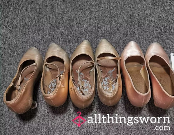 Worn Shoes From Dance Academy Girl |   Ballet Shoes + Heels + Daily Wear | Visible   Wear, Natural Foot Scent, Authentic Feel