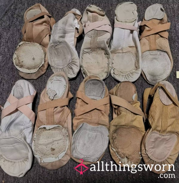 Worn Shoes From Dance Academy Girl｜Ballet Shoes + Heels + Daily Wear｜Visible Wear, Natural Foot Scent, Authentic Feel
