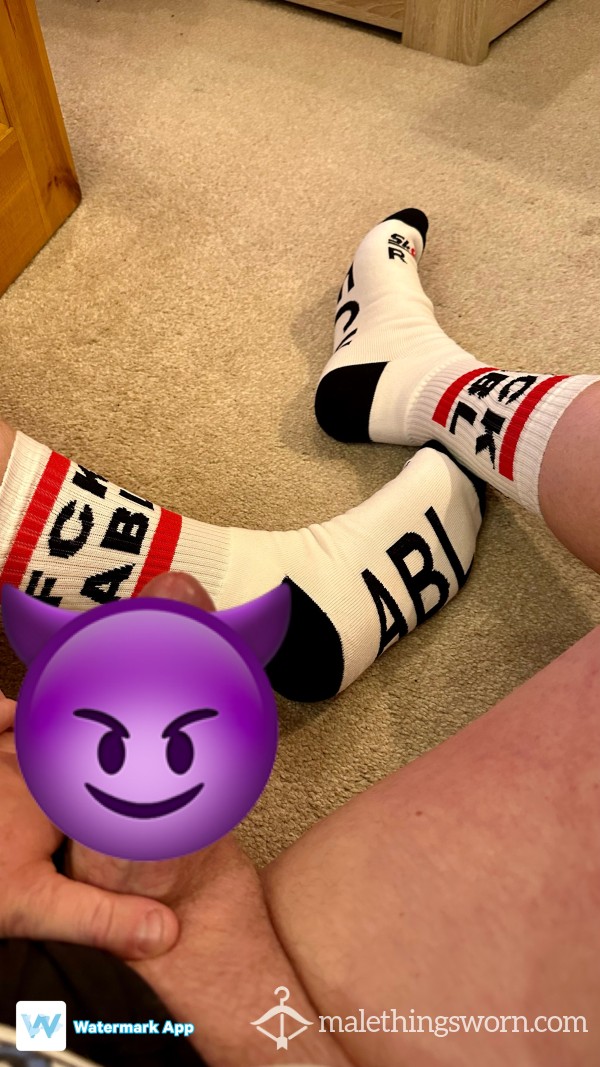 Worn Sk8erboy Fck Abl White Socks