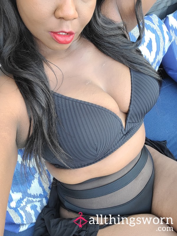 Worn Black Bra Fetish