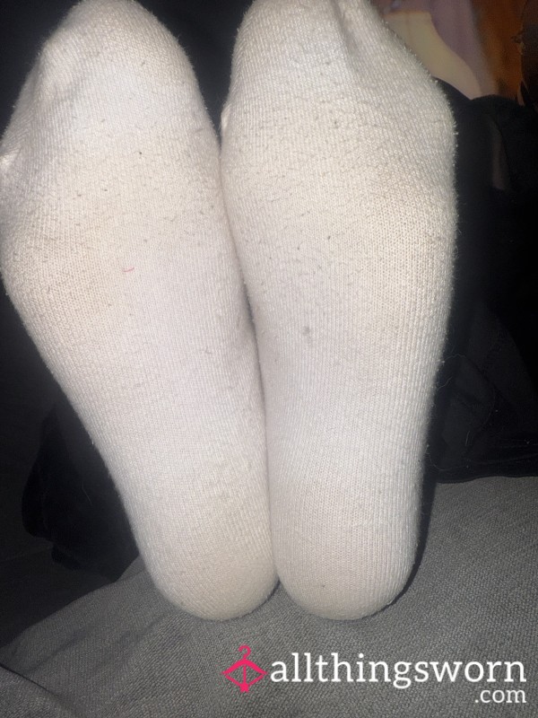 Worn Smelly White Socks