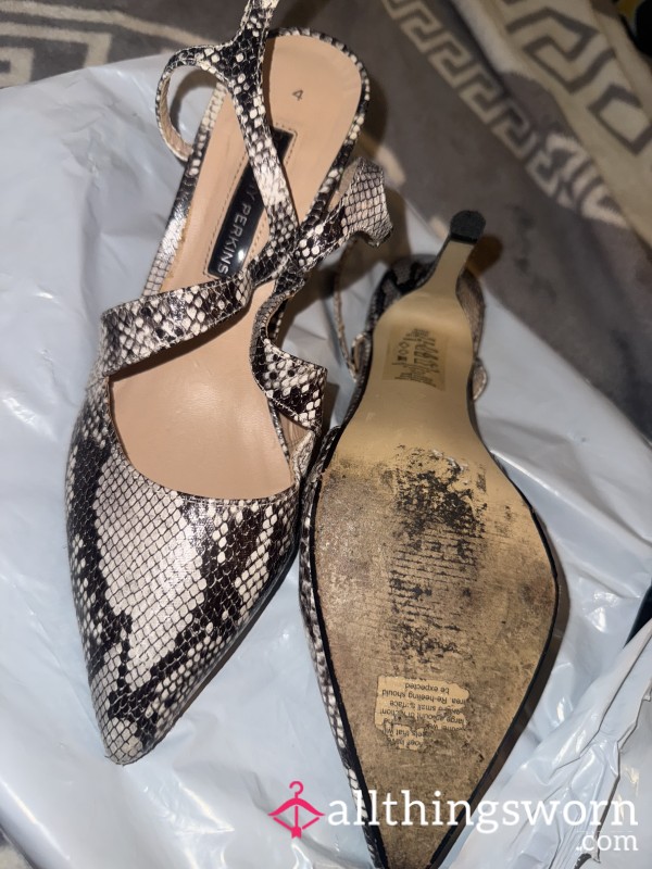 Worn Snake Skin Heels
