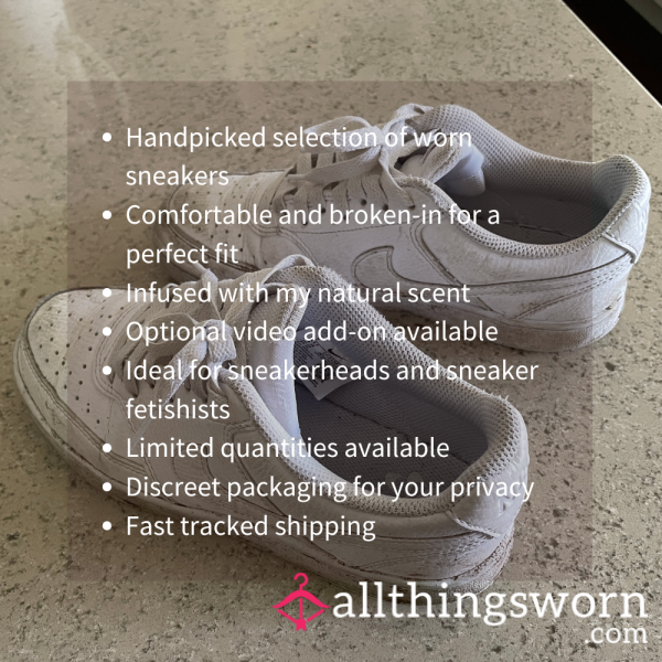 WORN SNEAKERS: Broken-In And Infused With My Natural Scent, Perfect For Sneakerheads And Sneaker Fetishists